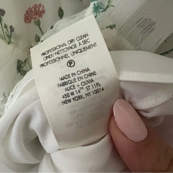 Alice + Olivia Sondra Lace Ruffle Maxi Dress Georgia Floral - Picture 10 of 10